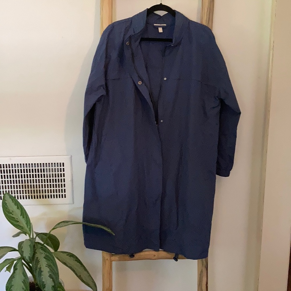 Eileen Fisher Navy Blue Windbreaker Jacket